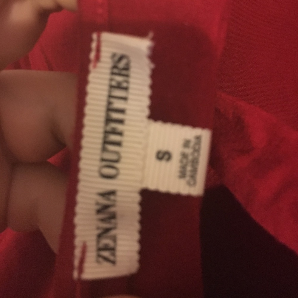 Scrappy red blouse